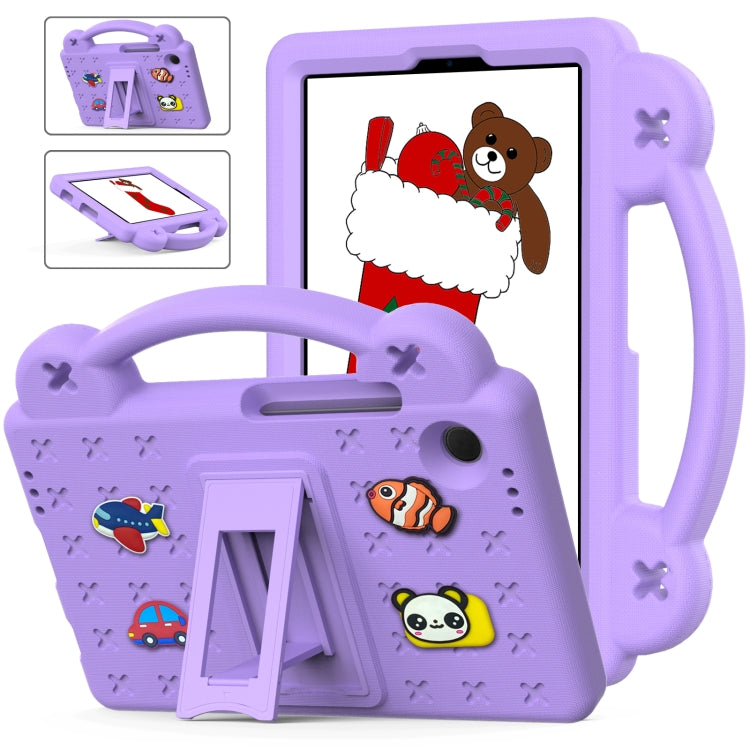 For Samsung Galaxy Tab A9 Handle Kickstand Children EVA Shockproof Tablet Case(Light Purple) - Galaxy Tab A9 by PMC TechLife | Online Shopping South Africa | PMC TechLife