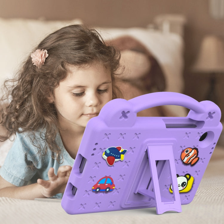 For Samsung Galaxy Tab A9 Handle Kickstand Children EVA Shockproof Tablet Case(Light Purple) - Galaxy Tab A9 by PMC TechLife | Online Shopping South Africa | PMC TechLife