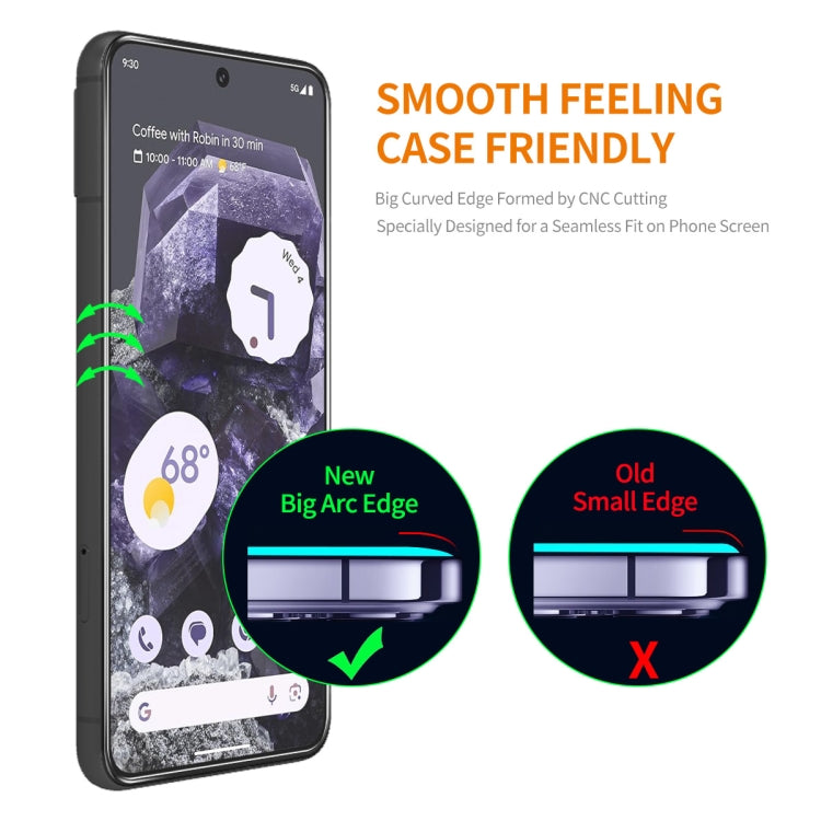 For Google Pixel 8 10pcs ENKAY Hat-Prince 0.26mm 9H 2.5D High Aluminum-silicon Tempered Glass Film - free shipping - PMC TechLife - Order now!