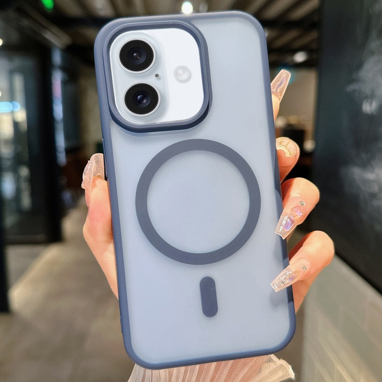 For iPhone 16 Plus Transparent TPU Hybrid PC Magsafe Phone Case(Blue) - iPhone 16 Plus Cases by PMC TechLife | Online Shopping South Africa | PMC TechLife | Buy Now Pay Later Mobicred