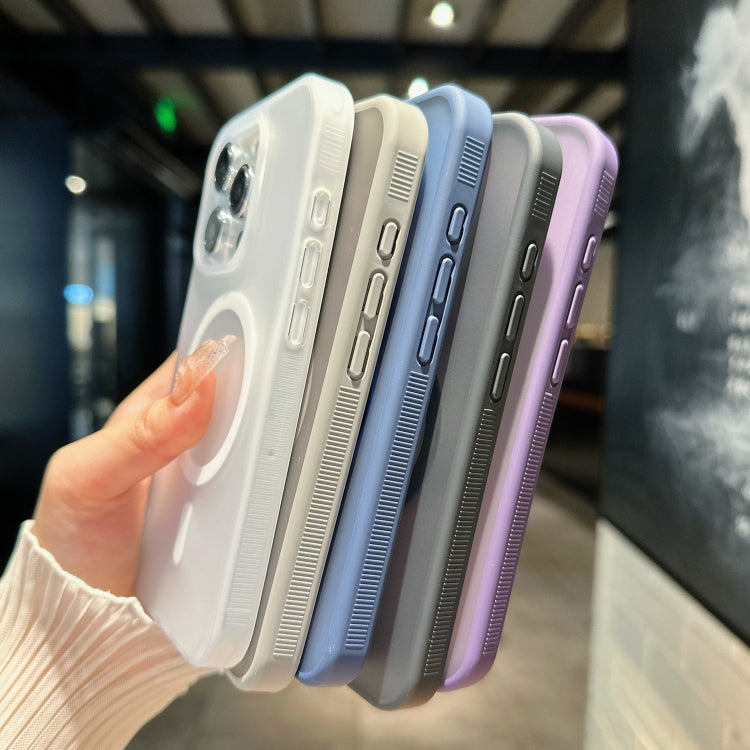 For iPhone 16 Pro Max Transparent TPU Hybrid PC Magsafe Phone Case(Grey) - iPhone 16 Pro Max Cases by PMC TechLife | Online Shopping South Africa | PMC TechLife | Buy Now Pay Later Mobicred