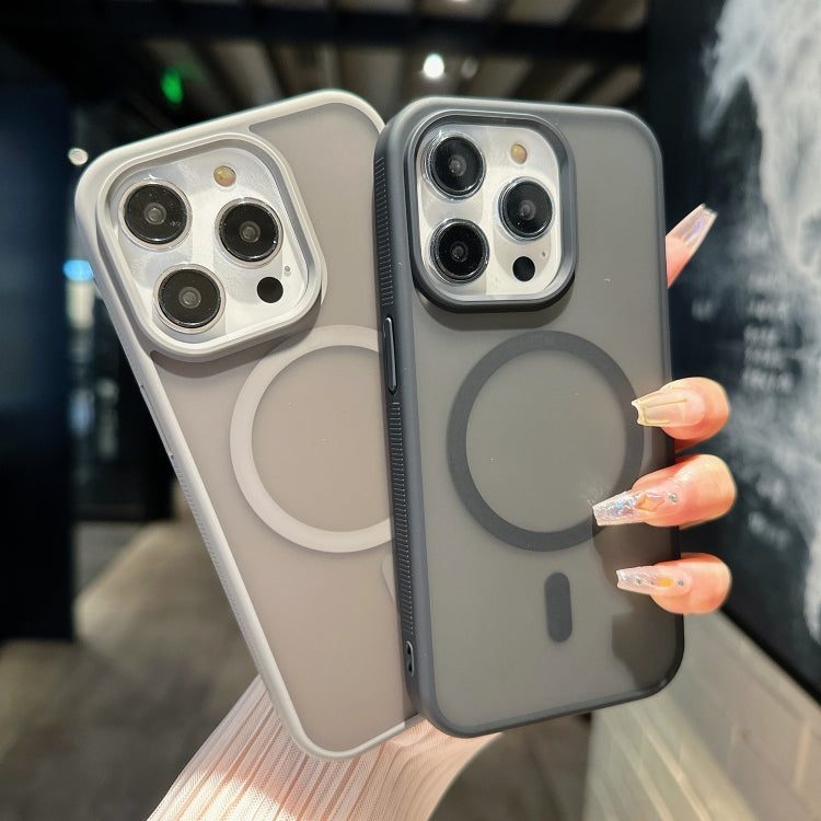 For iPhone 16 Pro Max Transparent TPU Hybrid PC Magsafe Phone Case(Grey) - iPhone 16 Pro Max Cases by PMC TechLife | Online Shopping South Africa | PMC TechLife | Buy Now Pay Later Mobicred