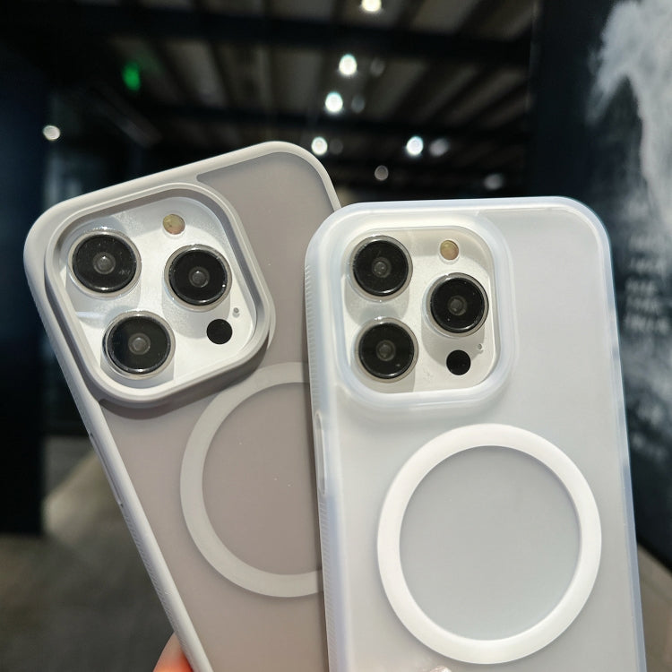 For iPhone 12 Transparent TPU Hybrid PC Magsafe Phone Case(Blue) - iPhone 12 / 12 Pro Cases by PMC TechLife | Online Shopping South Africa | PMC TechLife