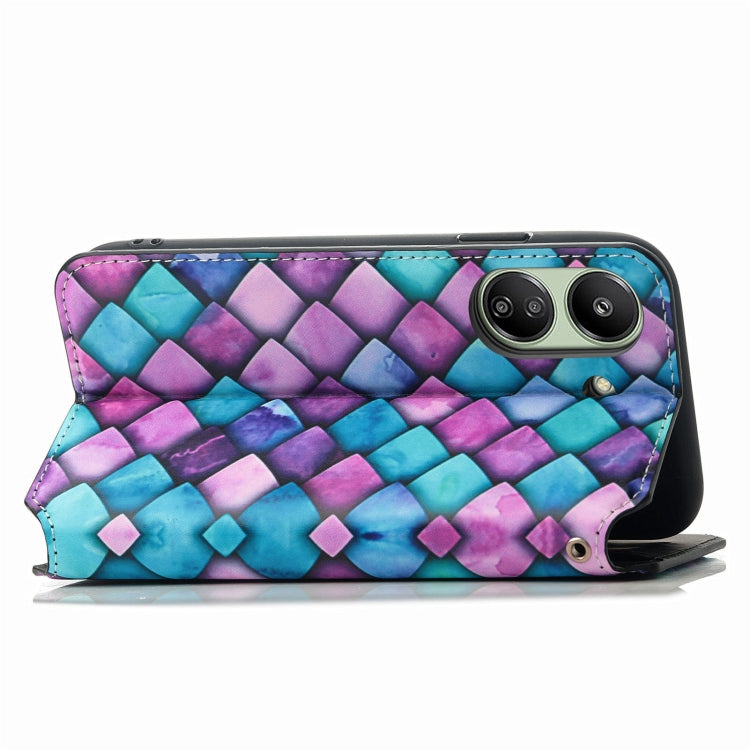 For Xiaomi Redmi 13C CaseNeo Colorful Magnetic Leather Phone Case(Purple Scales) - 13C Cases by PMC TechLife | Online Shopping South Africa | PMC TechLife | Buy Now Pay Later Mobicred