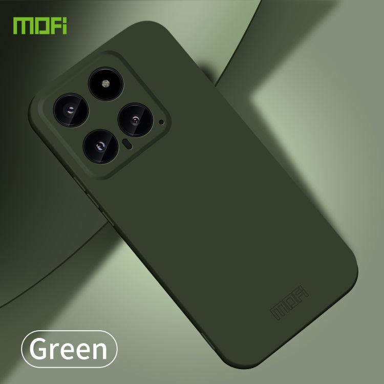 For Xiaomi 14 MOFI Qin Series Skin Feel All-inclusive PC Phone Case(Green) - free shipping - PMC TechLife - Order now!