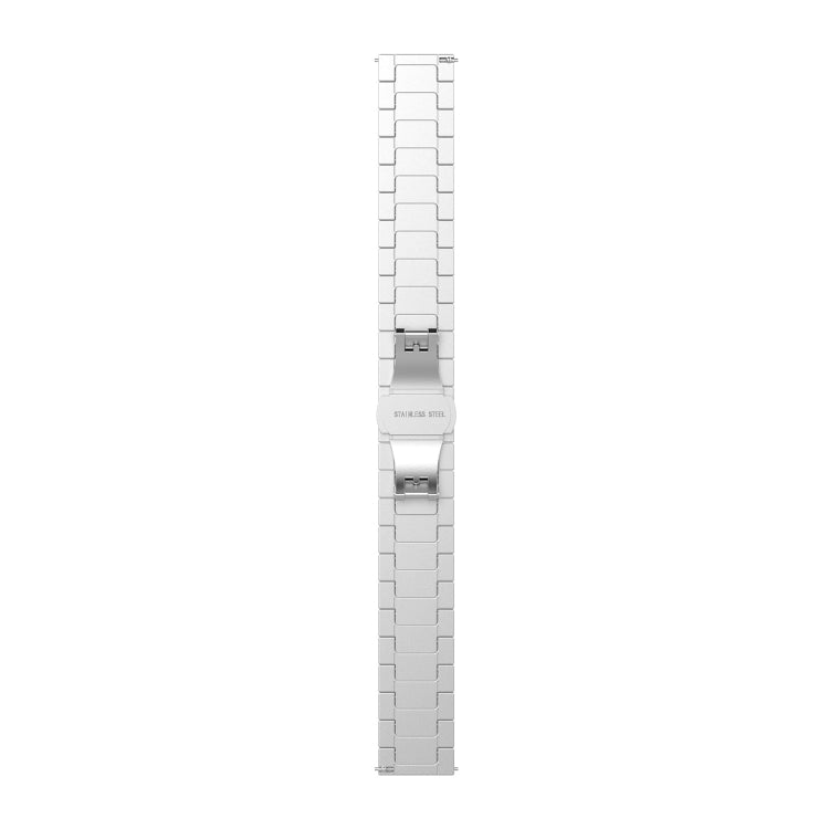 For Garmin Vivoactive 4S One Bead Butterfly Buckle Stainless Steel Metal Watch Band(Silver) - Watch Bands by PMC TechLife | Online Shopping South Africa | PMC TechLife | Buy Now Pay Later Mobicred