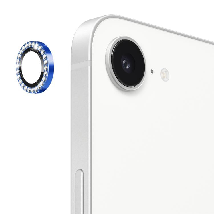 For iPhone 16e ENKAY AR Anti-reflection Individual Diamond Ring Camera Lens Glass Full Film(Sea Blue) - free shipping - PMc TechLife - Order now!