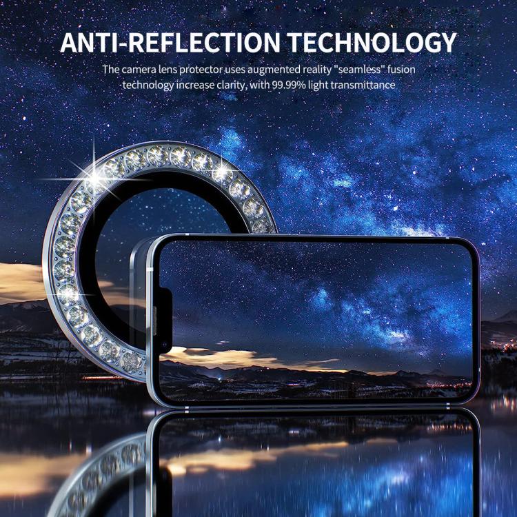 For iPhone 16e ENKAY AR Anti-reflection Individual Diamond Ring Camera Lens Glass Full Film(Golden) - free shipping - PMc TechLife - Order now!