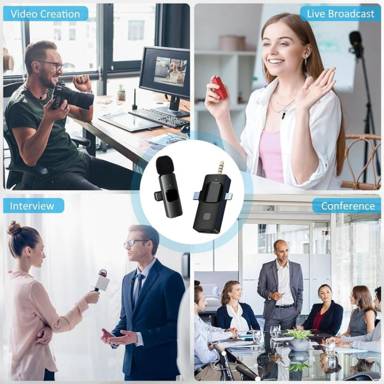 2 in 1 Wireless Lavalier Microphones for iPhone / Android - Microphone by PMC TechLife | Online Shopping South Africa | PMC TechLife | Buy Now Pay Later Mobicred