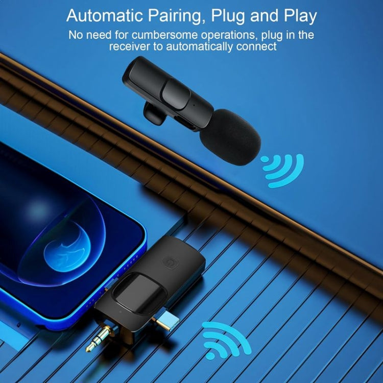 3 in 1 Wireless Lavalier Microphones for iPhone / Android - Microphone by PMC TechLife | Online Shopping South Africa | PMC TechLife
