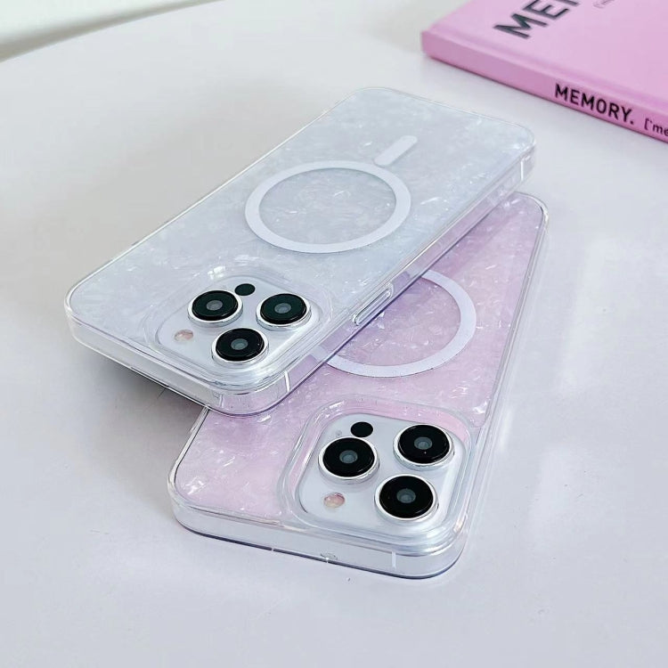 For iPhone 12 / 12 Pro Shell Texture MagSafe TPU Phone Case(White) - iPhone 12 / 12 Pro Cases by PMC TechLife | Online Shopping South Africa | PMC TechLife