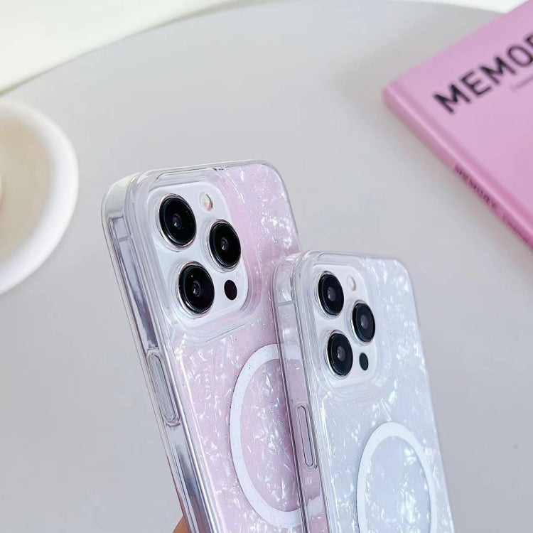 For iPhone 12 / 12 Pro Shell Texture MagSafe TPU Phone Case(White) - iPhone 12 / 12 Pro Cases by PMC TechLife | Online Shopping South Africa | PMC TechLife