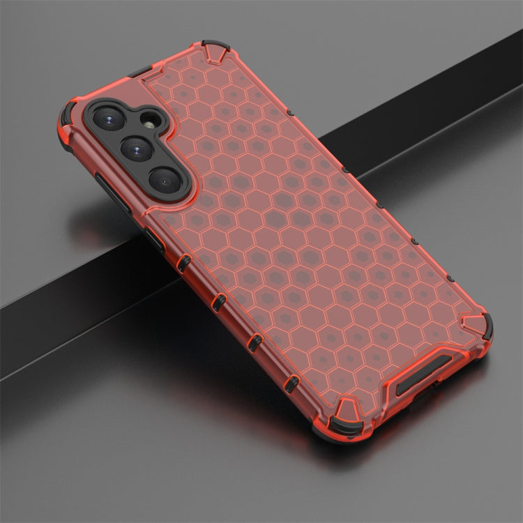 For Samsung Galaxy A55 Shockproof Honeycomb Phone Case(Red) - Galaxy Phone Cases by PMC TechLife | Online Shopping South Africa | PMC TechLife