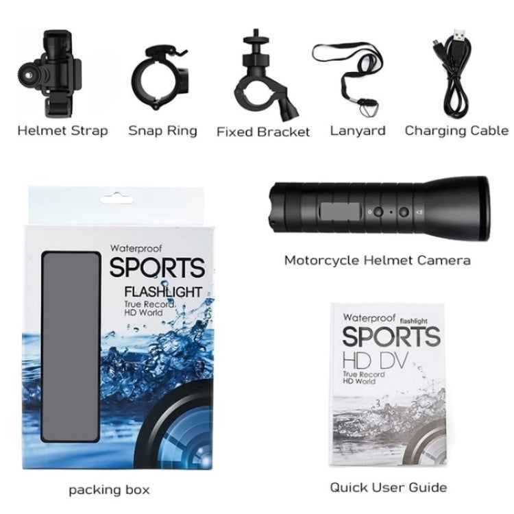 H51 Bike Video Recorder Flashlight Compass Motorcycle Helmet Camera Generalplus HD Sports Camera - Sports Camera by PMC TechLife | Online Shopping South Africa | PMC TechLife | Buy Now Pay Later Mobicred