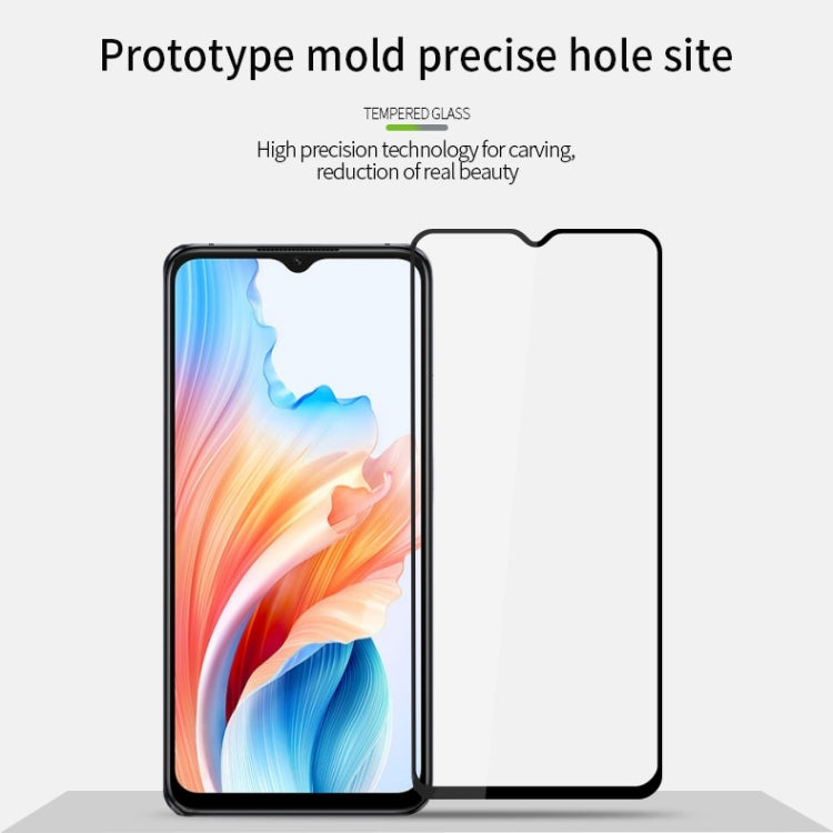 For OPPO A59 2023 MOFI 9H 2.5D Full Screen Tempered Glass Film(Black) - OPPO Tempered Glass by MOFI | Online Shopping South Africa | PMC TechLife | Buy Now Pay Later Mobicred