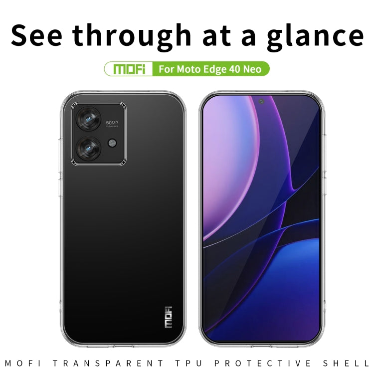 For Motorola Edge 40 Neo MOFI Ming Series Ultra-thin TPU Phone Case(Transparent) - free shipping - PMC TechLife - Order now!