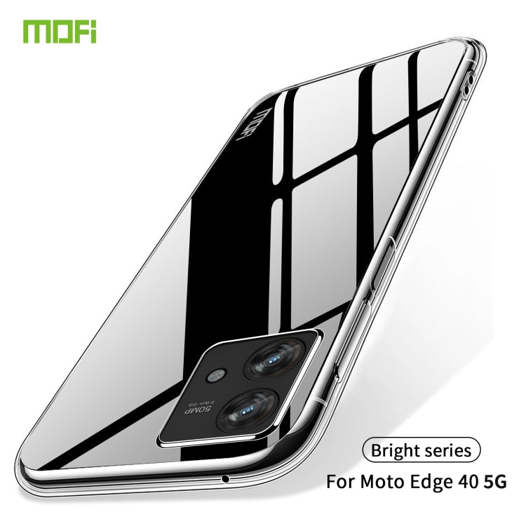 For Motorola Edge 40 5G MOFI Ming Series Ultra-thin TPU Phone Case(Transparent) - Motorola Cases by MOFI | Online Shopping South Africa | PMC TechLife