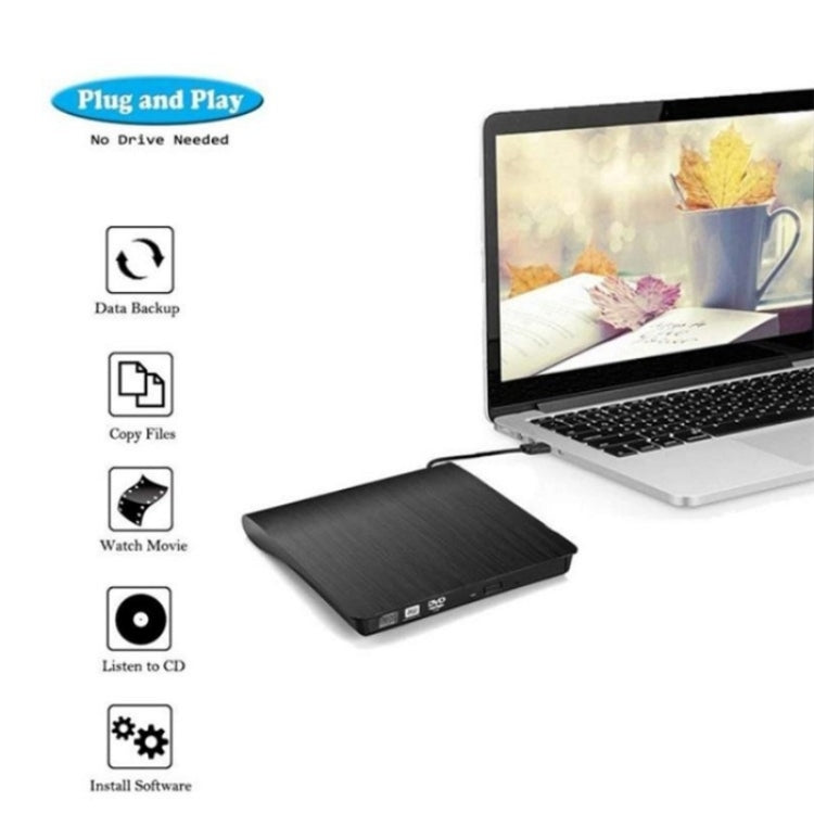 663 High Speed CD DVD Burner USB3.0 Computer Laptop External Optical Drive Burner(White) - free shipping - PMC Jewellery - Order now!