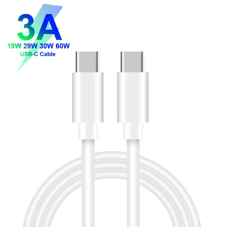 GAN 65W PD45W Dual Type-C / QC3.0 USB  Multi Compatible Charger + 2m USB-C to USB-C Data Cable UK + US Plug White - Cable & Adapter by PMC Jewellery | Online Shopping South Africa | PMC Jewellery | Buy Now Pay Later Mobicred