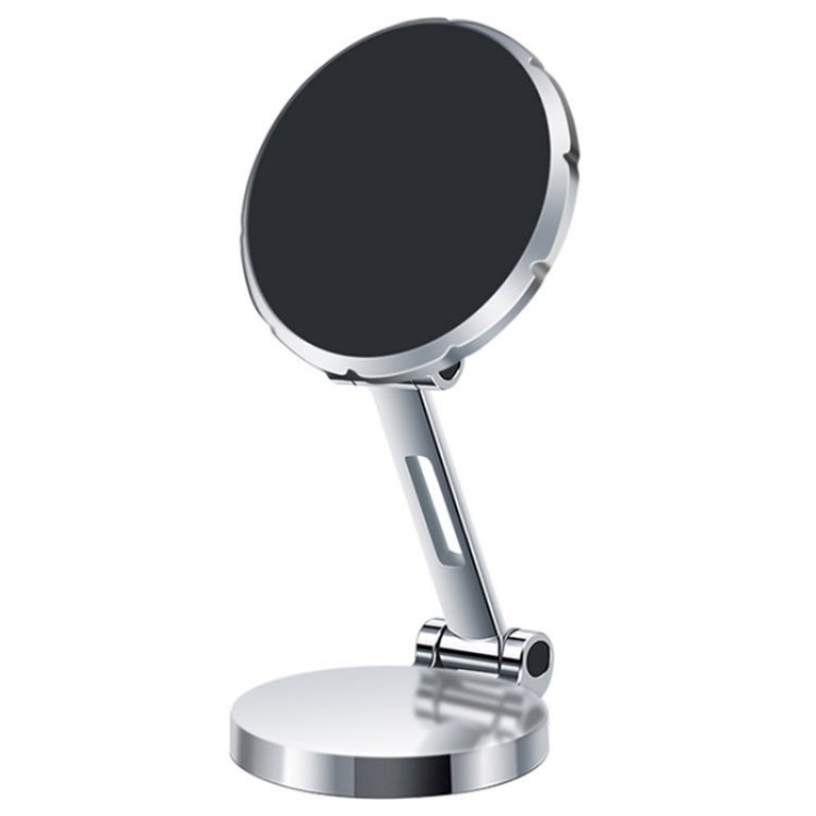 G158 360-Degree Rotating Metal Phone Stand Dashboard Folding Magnetic Car Mount(Silver) - free shipping - PMC TechLife - Order now!