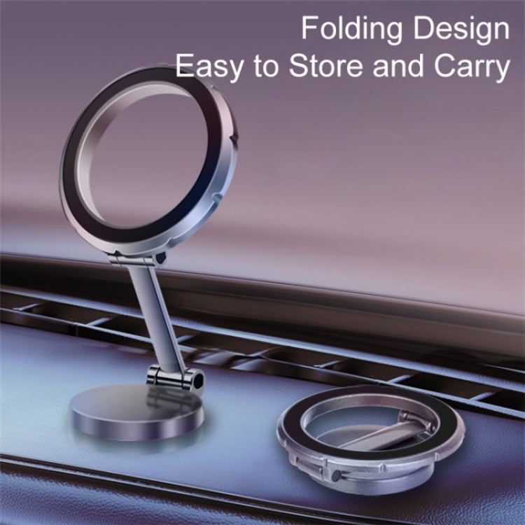 G118 1080-Degree Rotating Folding Magnetic Phone Holder Dashboard Suction Cup Car Mount(Silver) - Car Holders by PMC TechLife | Online Shopping South Africa | PMC TechLife | Buy Now Pay Later Mobicred