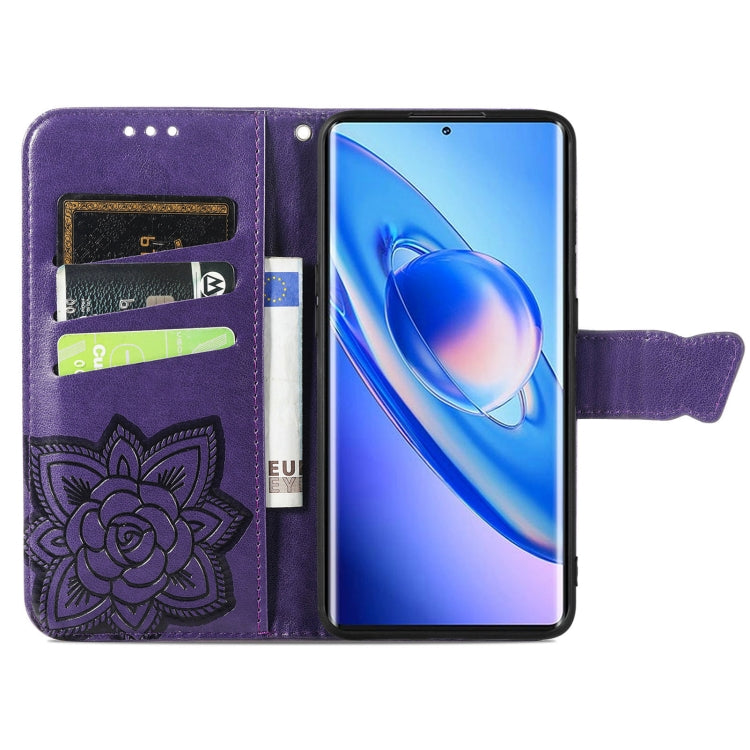 For Blackview A200 Pro Butterfly Love Flower Embossed Leather Phone Case(Purple) - More Brand by PMC TechLife | Online Shopping South Africa | PMC TechLife