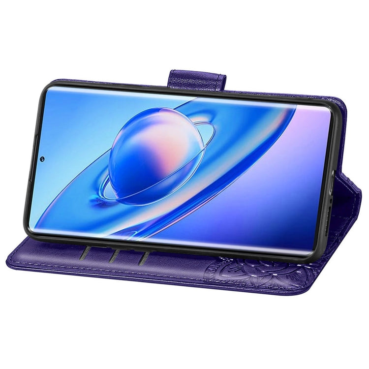 For Blackview A200 Pro Butterfly Love Flower Embossed Leather Phone Case(Purple) - More Brand by PMC TechLife | Online Shopping South Africa | PMC TechLife