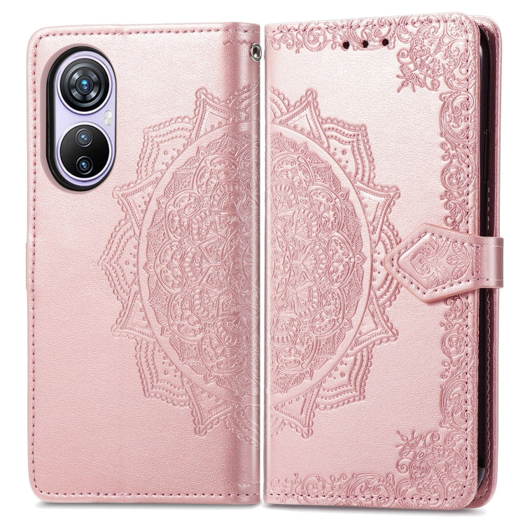 For Blackview A200 Pro Mandala Flower Embossed Leather Phone Case(Rose Gold) - More Brand by PMC TechLife | Online Shopping South Africa | PMC TechLife