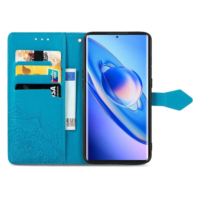 For Blackview A200 Pro Mandala Flower Embossed Leather Phone Case(Blue) - More Brand by PMC TechLife | Online Shopping South Africa | PMC TechLife | Buy Now Pay Later Mobicred