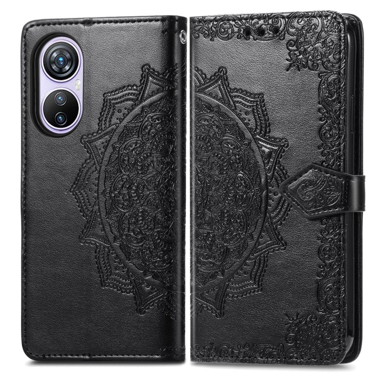 For Blackview A200 Pro Mandala Flower Embossed Leather Phone Case(Black) - More Brand by PMC TechLife | Online Shopping South Africa | PMC TechLife | Buy Now Pay Later Mobicred