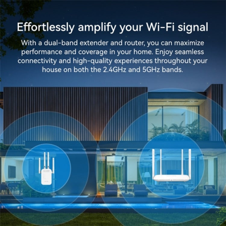 LB-LINK RE1200 1200M Dual Band WiFi Signal Amplifier Booster Wireless Repeater Extender - free shipping - PMC Jewellery - Order now!
