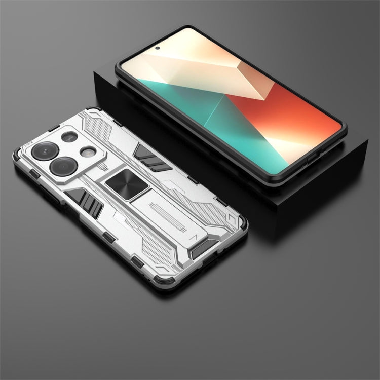 For Redmi Note 13 5G Supersonic Armor PC Hybrid TPU Phone Case(Silver) - Note 13 Cases by PMC TechLife | Online Shopping South Africa | PMC TechLife | Buy Now Pay Later Mobicred
