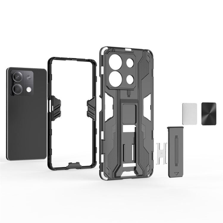 For Redmi Note 13 5G Supersonic Armor PC Hybrid TPU Phone Case(Silver) - Note 13 Cases by PMC TechLife | Online Shopping South Africa | PMC TechLife | Buy Now Pay Later Mobicred