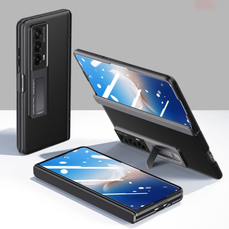 For Honor Magic Vs2 Pioneer Skin-Feel Case-film Integral Hinge Shockproof Phone Case(Black) - Honor Cases by PMC TechLife | Online Shopping South Africa | PMC TechLife | Buy Now Pay Later Mobicred