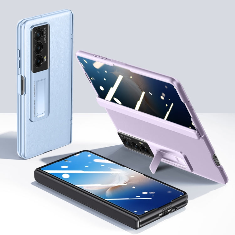 For Honor Magic Vs2 Pioneer Skin-Feel Case-film Integral Hinge Shockproof Phone Case(Blue) - Honor Cases by PMC TechLife | Online Shopping South Africa | PMC TechLife | Buy Now Pay Later Mobicred