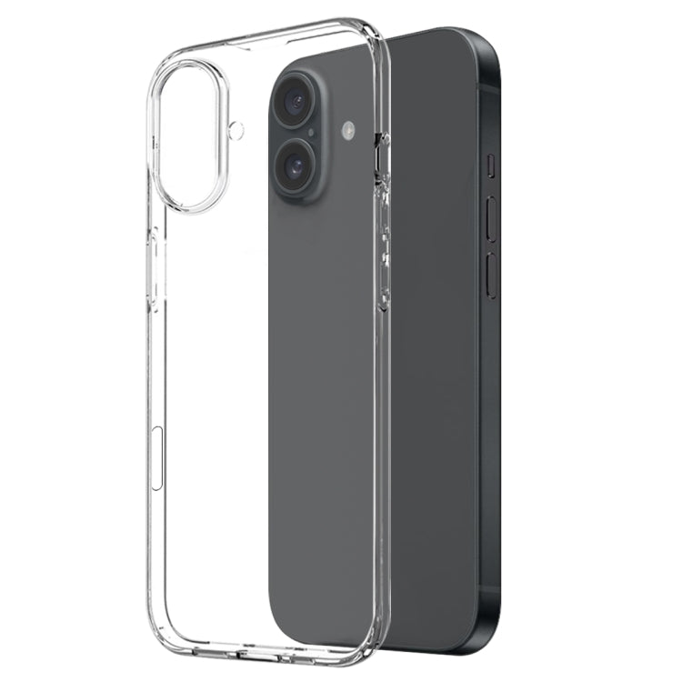 For iPhone 16 NORTHJO 3 in 1 TPU Phone Case with Screen Film and Lens Film(Clear) - iPhone 16 Cases by NORTHJO | Online Shopping South Africa | PMC TechLife | Buy Now Pay Later Mobicred