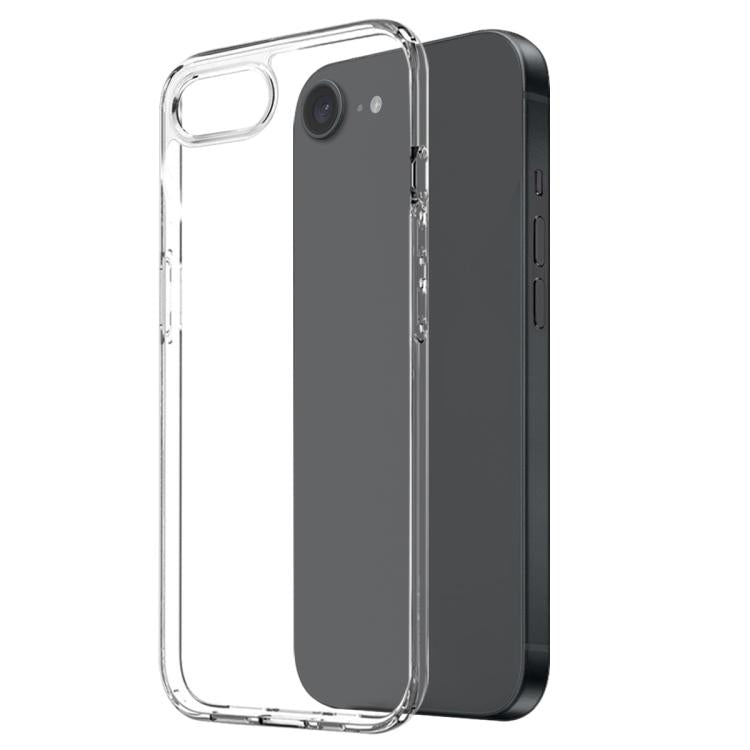 For iPhone 16e NORTHJO 3 in 1 TPU Phone Case with Screen Film and Lens Film(Clear) - iPhone 16e Cases by NORTHJO | Online Shopping South Africa | PMC TechLife | Buy Now Pay Later Mobicred