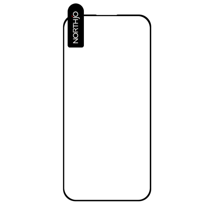 For iPhone 15 Plus NORTHJO A++ Screen Protector Full Glue Silk Printing Tempered Glass Film(Black) - free shipping - PMC Jewellery - Order now!