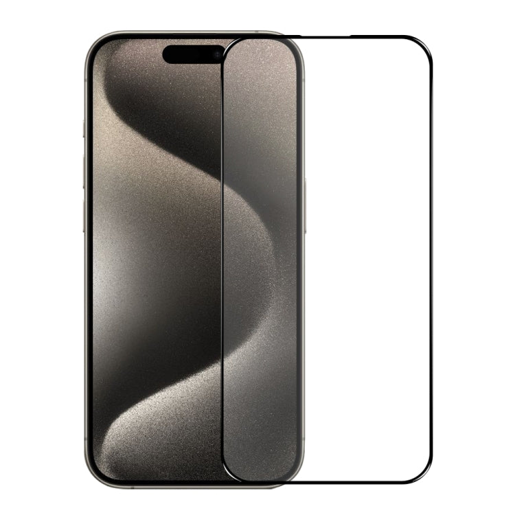 For iPhone 15 Pro Max NORTHJO A++ Screen Protector Full Glue Silk Printing Tempered Glass Film(Black) - iPhone 15 Pro Max Tempered Glass by NORTHJO | Online Shopping South Africa | PMC TechLife | Buy Now Pay Later Mobicred