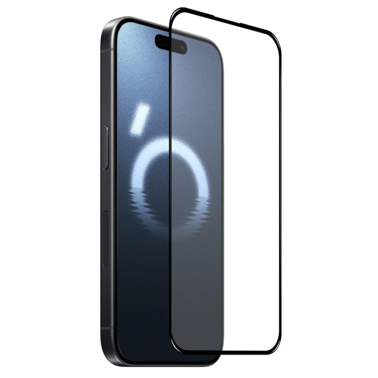 For iPhone 16 Pro NORTHJO A++ Screen Protector Full Glue Silk Printing Tempered Glass Film(Black) - free shipping - PMC TechLife - Order now!