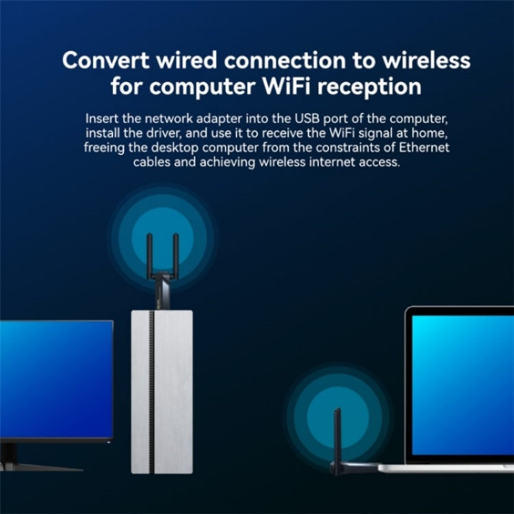 LB-LINK WDN1300H Dual Band 1300M USB Wireless Network Card Dual Antenna WiFi Receiver - free shipping - PMC Jewellery - Order now!