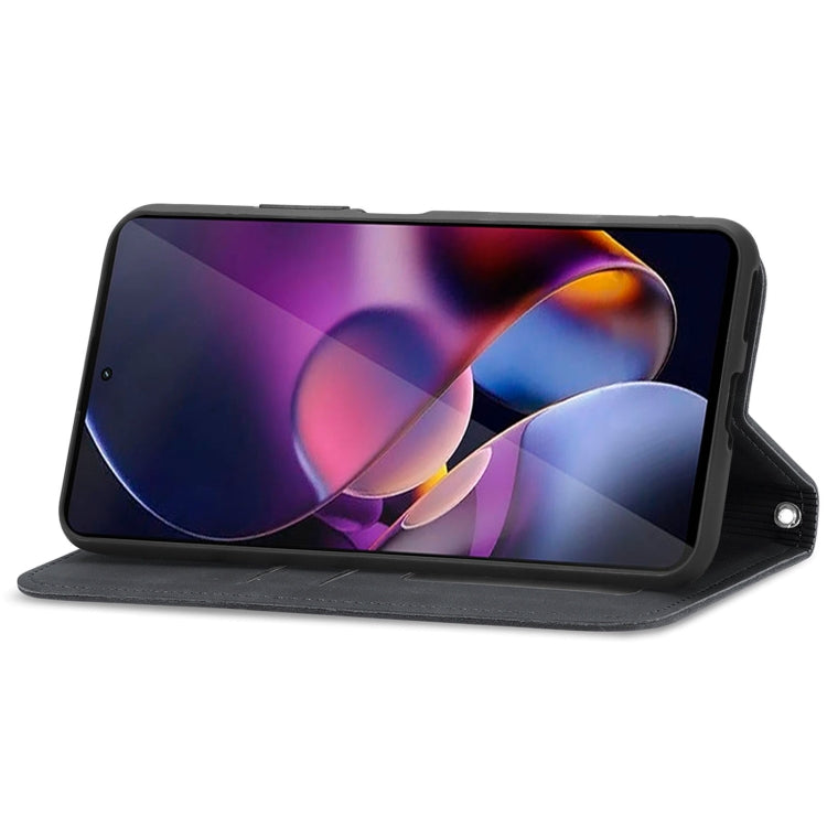 For Motorola Moto G Stylus 5G 2024 Retro Skin Feel Magnetic Flip Leather Phone Case(Black) - Motorola Cases by PMC Jewellery | Online Shopping South Africa | PMC Jewellery | Buy Now Pay Later Mobicred