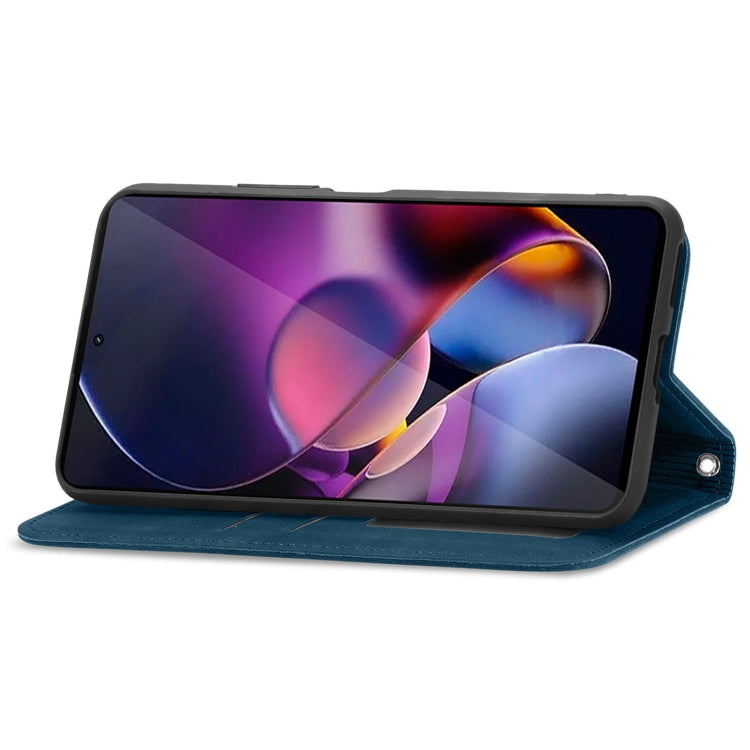 For Motorola Moto G Stylus 5G 2024 Retro Skin Feel Magnetic Flip Leather Phone Case(Blue) - Motorola Cases by PMC Jewellery | Online Shopping South Africa | PMC Jewellery | Buy Now Pay Later Mobicred