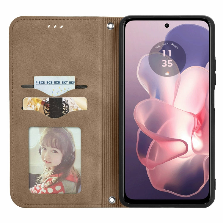 For Motorola Moto G Power 5G 2024 Retro Skin Feel Magnetic Flip Leather Phone Case(Brown) - Motorola Cases by PMC Jewellery | Online Shopping South Africa | PMC Jewellery | Buy Now Pay Later Mobicred
