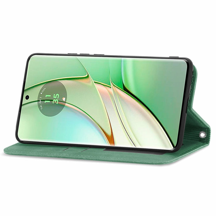 For Motorola Edge 2024 Retro Skin Feel Magnetic Flip Leather Phone Case(Green) - Motorola Cases by PMC Jewellery | Online Shopping South Africa | PMC Jewellery | Buy Now Pay Later Mobicred