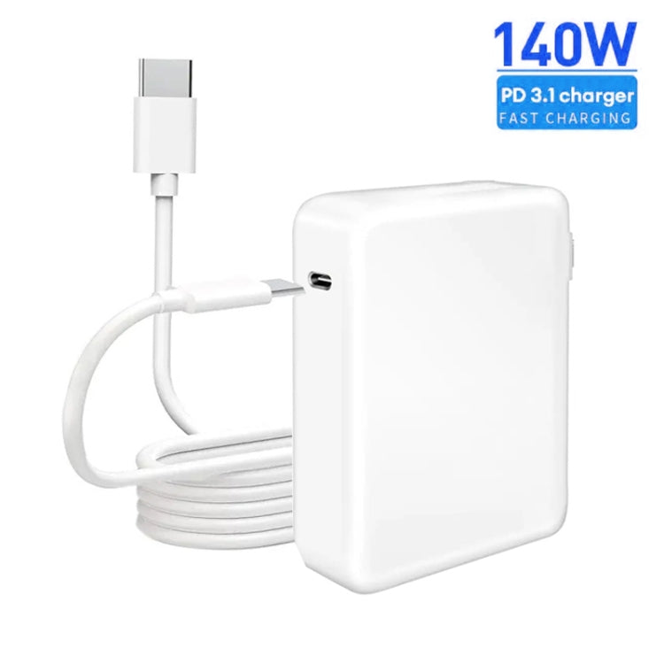 PD3.1 140W USB-C PD Laptop Power Adapter + 2m 5A USB-C to USB-C Data Cable EU Plug - Cable & Adapter by PMC Jewellery | Online Shopping South Africa | PMC Jewellery | Buy Now Pay Later Mobicred