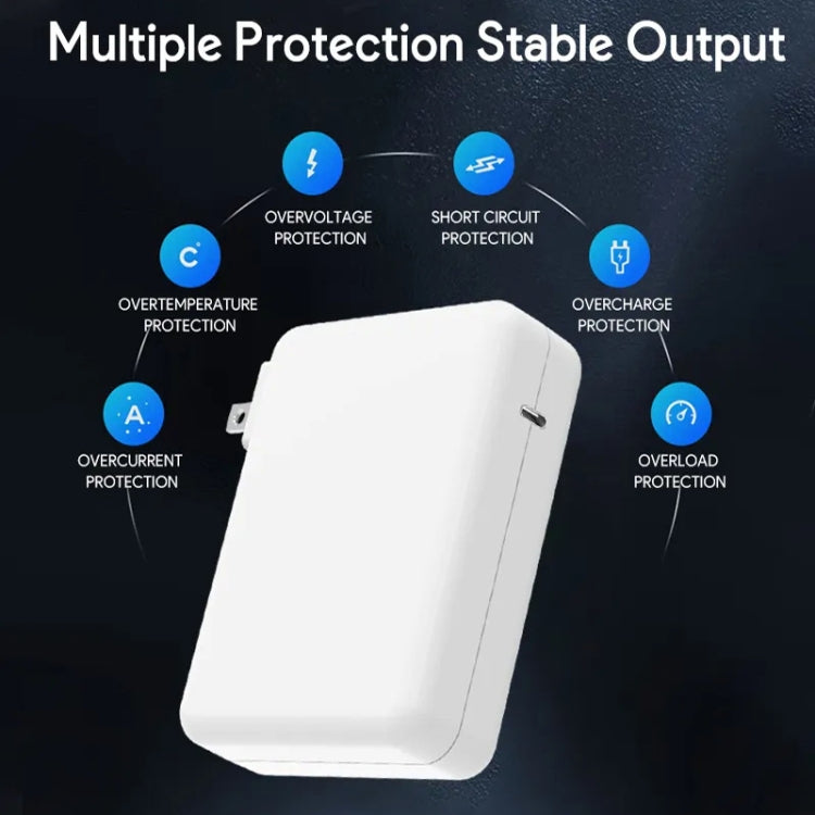 PD3.1 140W USB-C PD Laptop Power Adapter + 2m 5A USB-C to USB-C Data Cable US Plug - Cable & Adapter by PMC Jewellery | Online Shopping South Africa | PMC Jewellery | Buy Now Pay Later Mobicred