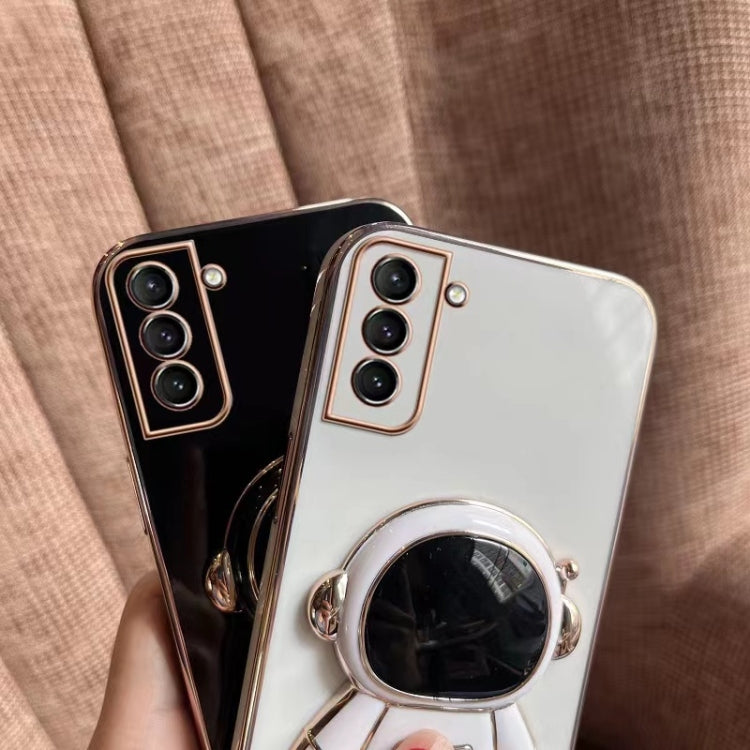 For Samsung Galaxy A34 5G Electroplating Astronaut Holder Phone Case(Pink) - Galaxy Phone Cases by PMC TechLife | Online Shopping South Africa | PMC TechLife