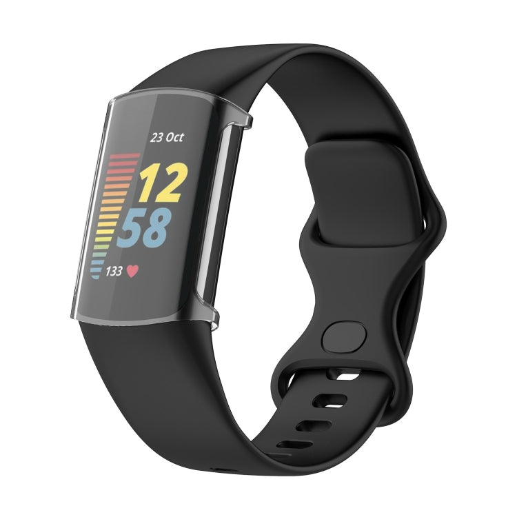 For Fitbit Charge 6 / 5 TPU Shell + Film Integrated Watch Protective Case(Transparent) - Watch Cases by PMC TechLife | Online Shopping South Africa | PMC TechLife | Buy Now Pay Later Mobicred