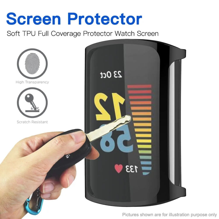 For Fitbit Charge 6 / 5 TPU Shell + Film Integrated Watch Protective Case(Transparent) - Watch Cases by PMC TechLife | Online Shopping South Africa | PMC TechLife | Buy Now Pay Later Mobicred